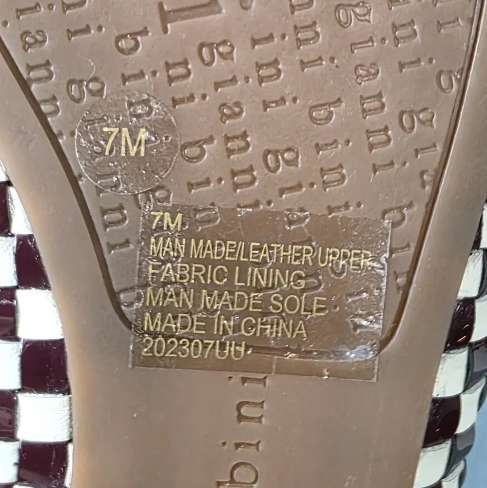 Gianni Bini, the Rhett Woven Patent Leather Checkered Detail Mary Jane Ballerina - Picture 2 of 6